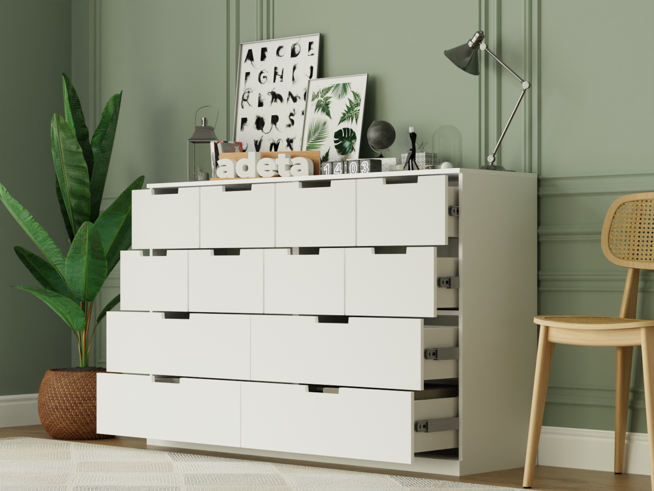 Комод Нордли 30 white ИКЕА (IKEA) изображение товара