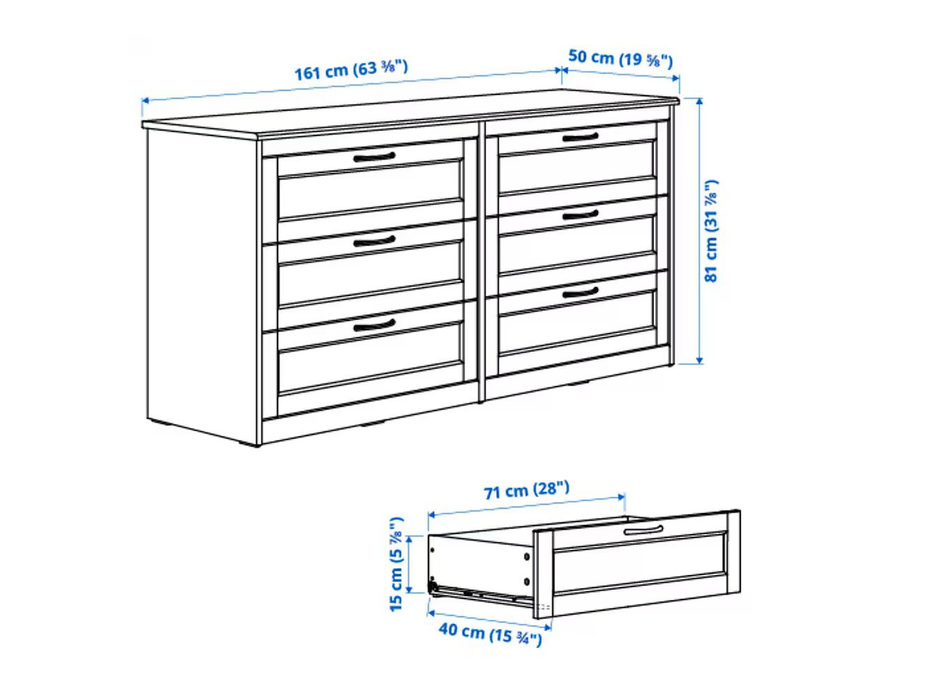 Комод Сонгесанд 14 white ИКЕА (IKEA) изображение товара