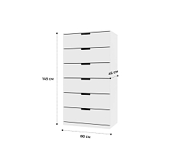 Изображение товара Комод Нордли 27 white ИКЕА (IKEA) на сайте adeta.ru